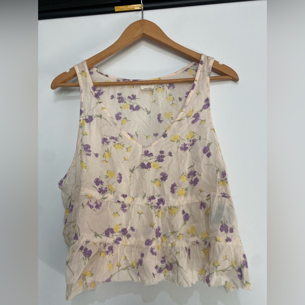 NWT Free People Intimately S Floral Babydoll Top